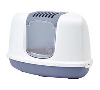 SAVIC Cat Litter Box Nestor Corner Blue-White 58.5x45.5 Cm With Filter