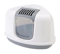 SAVIC Cat Litter Box Nestor Corner Gray/White 58.5X45.5X40Cm With Filter
