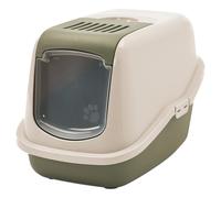 SAVIC Cat Litter Box Nestor Happy Planet Green 56X39X39Cm With Door & Filter