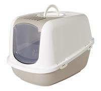 SAVIC Cat Litter Box Nestor Jumbo Moka-White 66.5X48.5X46.5 Cm Large