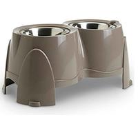 Savic Convenient Double Bowl Doggy Bar - With the Right Height - Specifically Designed for Dogs with Health Problems and Those Suffering from Physical Problems (2 x 1.5 litre)