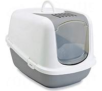 Savic Covered Cat Litter Box XXL with FREE Replacement Carbon Filter (Grey)