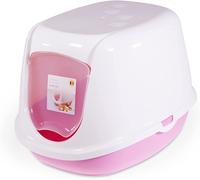 Savic Duchesse Cat Litter Tray Box Pan with Door Pink - Small Savic Pink One Size