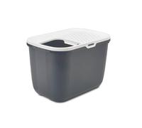 Savic Hop In Litter Box - Anthracite/white