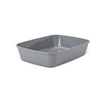 Savic | Iriz Modern Design Cat Litter Tray | Low Entry Height for Easy Access, Helps Keep The Surrounding Area Clean and Tidy| Size- 42 cm | Cool Grey