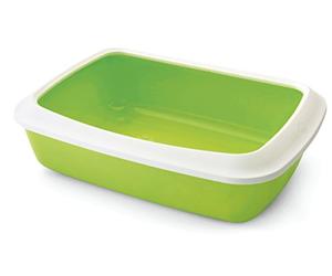 Savic Iriz50 Cat Litter Tray and Edge Green 50 x 37 x 14 cm