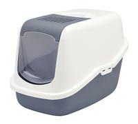 SAVIC Litter Tray Nestor Steinblau-Weiß, 56x39x38, 5 CM, with Handle & Filter