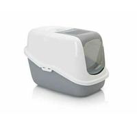 Savic Nestor Cat Toilet Home White/Grey 56x39x38.5cm - Cat Litter Hood Tray