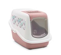 Savic Nestor Corner Litter Box - Bundle: Blue & White litter box + tray bags