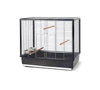 Savic Noah Knock Down Bird Cage Foldable Black 80 x 50 x 70 cm Large Cage for Cockatiels Easy Assembly without Tools
