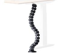 Savieva Cable Management Spine-Adjustable Quad-Entry Cable Management for Standing & Gaming Desks - Heavy Duty Under-Desk Organizer with Tangle-Free Design (Black)