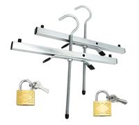 Savieva Ladder Clamps - Heavy Duty Ladder Roof Rack Clamp Clamps with 2 Free Padlocks, 2 Pack Locks Lockable Safe Ladders Universal Roof Rack Clamp Locks for Car or Van 44.5x39.5x20cm