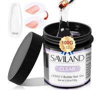 Saviland 100g Clear Builder Nail Gel: 3.5oz Large Capacity Builder Hard Gel