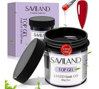 SAVILAND 100g No Wipe Gel Top Coat: Large Capacity Top Coat Gel Polish Gloss Shiny Long Lasting Soak Off U V LED Clear Nail Gel for Home DIY Nail Salon Manicure