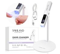 SAVILAND 12W UV LED Nail Lamp, Gel Nail Dryer with Magnetic Stand & Digital Timer, Fast Curing for Gel Polish/Acrylics, Home Manicure Tools 20/60 Second Auto-Setting