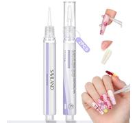 SAVILAND 2PCS Nail Glue Remover Pen: 10s Effortless Removal Press On Nail Remover Pen Plant-Based Solid Nail Glue Remover for False Nails, Press on Nails False Nail Remover Nail Tools Accessories