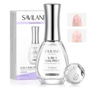 SAVILAND 3-in-1 Nail Prep, Nail Dehydrator and Primer: 15ml Nail Primer for Better Adhesion & Longer Lasting Manicure Plant-Based Nourishing Nail Prep Dehydrator Nail Supplies for Salon & Home Use