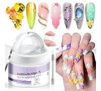 SAVILAND 3D Nail Sculpting Gel: Super Strong Clear Solid, Non-Sticky 60g Large Capacity 3D Nail Gel for Extension Salon