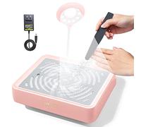 SAVILAND 40W Nail Dust Collector with LED Light - Low Noise Electric Nail Dust Suction Machine, Reusable Filter for Acrylic Gel & Dip Powder Nails, Pink