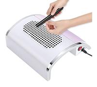 Saviland 80W Nail Dust Collector: Powerful Dust Collector Nail Salon with 2 Fans& 2 Non-Woven Bags Dust Extractor Nails One Button Control Nail Art Tools for Acrylic Dip Powder Gel Nail Polish, Purple