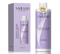 Saviland Acrylic Liquid: 240ML Nail Liquid for Acrylic Powder System Liquid Solution for Acrylic Nails Application Nail Extension & Carving EMA Formula Non-Yellowing for Home DIY Nail Salon Use