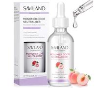 SAVILAND Acrylic Liquid Monomer Drops Peach Scent: 2.03 fl oz Monomer Odor Neutralizer Long-Lasting Scented Odor Out for Acrylic Nail Liquid with Dropper for Acrylic Nails Salon Use