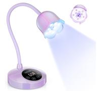 SAVILAND Advanced 8S Fast Curing Nail Lamp: Smart Sensing 360° Gooseneck U V Lamp for Gel Nails 30W LED Nail Lamp with 3 Timers & Auto Sensor Gel Nail Lamp for Salon DIY Use (Mermaid Pinkish purple)