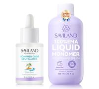 SAVILAND Advanced Acrylic Liquid Monomer with Monomer Drops: Pure EMA Acrylic Monomer Liquid with Ocean Breeze Monomer Odor Neutralizer for Acrylic Nails Application Extension Carving Salon Use 200ml