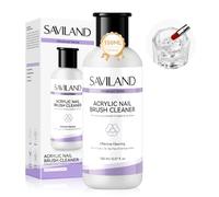 SAVILAND Advanced Acrylic Nail Brush Cleaner: 150ml 5.07 OZ Large Capacity Nail Brush Cleaner Castor Oil Conditioner Restorer for Acrylic Nails Home Salon DIY