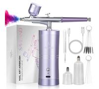 SAVILAND Airbrush for Nails: 25 PSI Rechargeable Nail Airbrush Machine 3 High-Pressure Modes Cordless Airbrush Kit with Compressor 0.3 mm Nano Nozzle Airbrush Paint Airbrush Makeup for Nails Art