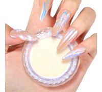 SAVILAND Chrome Nail Powder: Highly Reflective Nail Chrome Powder Mirror Effect Keratin Infused Metallic Nail Chrome for Warm Glow Glazed Manicure, Easy Application for Salon & Home Use