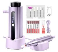 SAVILAND Essentials 45000RPM Nail Drill: 30s Stable & Fast Removal of Hard Thick Nails Electric Nail File Long Battery Life Nail Filer Electric Smart and Portable for Acrylic Nails Dip Nails Home DIY