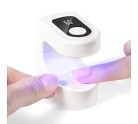 SAVILAND Essentials Mini UV Nail Lamp: 10S Flash Cure Mini Nail Lamp High Battery Capacity Small Nail UV Lamp LED Display 2 Timers UV Light for Gel Nails Portable Gel Nail Lamp for DIY Nail Art