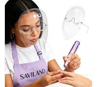 Saviland Full-Face Nail Face Mask for Nail Drill: Salon Clear Visibility & Comfortable Wear for Nail Artists Technicians Salon DIY Nail Art Tools