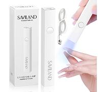 SAVILAND Handheld UV Nail Lamp, 10s Fast Curing Portable for Home or Travel