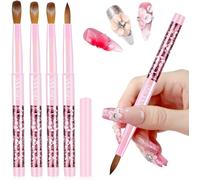SAVILAND Kolinsky Acrylic Nail Brush Set: Size 6/10/12/14