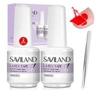 Saviland Liquid Latex For Nails, 2Pcs Liquid Latex Peel Off Nail Polish Cuticle Skin Barrier, Gel Polish Nail Protector Nail Art Tools for Nail Salon Home DIY