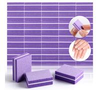 SAVILAND Nail Buffer Block Files for Manicure : Double-Sided 80 100 Grit Nail Buffer Block 150Pcs Washable Nail Buffer Shine Kit for Salon Shaping Polishing Mini Nail Buffer for Natural Acrylic Nails