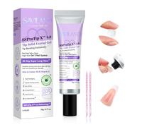SAVILAND Nail Glue Extra Strong: 20g Solid Nail Glue for Press on Nails & False Tips 30-Day Long Lasting Non-Sticky UV Nail Adhesive 3D Nail Art Gel for Home DIY Salon Manicure, U V/LED Lamp Required