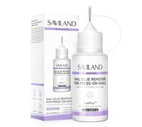 SAVILAND Nail Glue Remover for Press On Nails: Ultra Fine Pinpoint Tip False Nail Remover Precise & Rapid Removal 20ml Gentle Press On Nail Remover with Castor Oil & Vitamin E for Nail Tips DIY Home