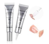 SAVILAND No Curing Nail Glue Gel 2PCS: 30-Day Long Wear Semi Solid Nail Glue for Press On Nails Fast Air Dry & Non-Stick Formula Nail Glue Extra Strong with Castor Oil & VE for Nail Art Extensions