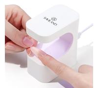 Saviland Pro Mini UV Nail Lamp 10S Flash Cure: Mini UV LED Nail Lamp for Gel Nails, White