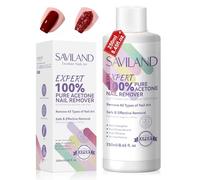 SAVILAND Pure Acetone Gel Polish Remover: 250ml Effective Acetone Nail Polish Remover Safe & Gentle Gel Remover for Acrylic, Nail Glue for All Nail Art Enthusiasts Home Travel Use