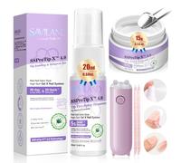 SAVILAND Solid Nail Glue Gel & Remover Kit: U V Light for Nails Complete Nails Tools for Press Ons Strong Glue Handheld Lamp for Gel Nails and Quick Press On Nail Remover