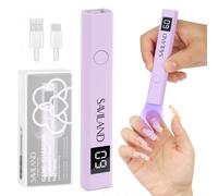 SAVILAND U V Nail Lamp 10s Fast Curing: Handheld U V Light for Gel Nails 400 mAh Rechargeable with 3 Timers Cordless Mini Portable LED Lamp