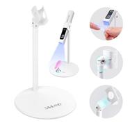 Saviland U V Nail Lamp Stand: Sturdy U V Light Stand for Gel Nails Polish 360° Adjustable Magnetic Rotation U V Nail Light Portable Handsfree Builder Nail Gel Lamp Home Salon Manicure