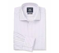 SAVILE ROW Men's Classic Fit 100% Cotton Poplin Single Cuff Formal Shirt | Luxury, Premium Quality, Long Sleeve, Dress Shirt, Formalwear