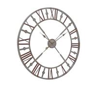 Saville Designs Metal Antique Skeletal Wall Clock, 70 cm Diameter, Grey