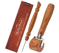 Savina Seam Roller & Stiletto for Sewing/Quilting - Wooden Pressing Roller, Easy to Grip Handle - Wooden Sewing Quilting Tools Set