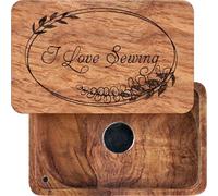 Savina Sewing Needle Storage Box - DIY Wooden Sewing Pins Organizer. Perfect for Quilters, Sewers, Tailors (1 Pieces)